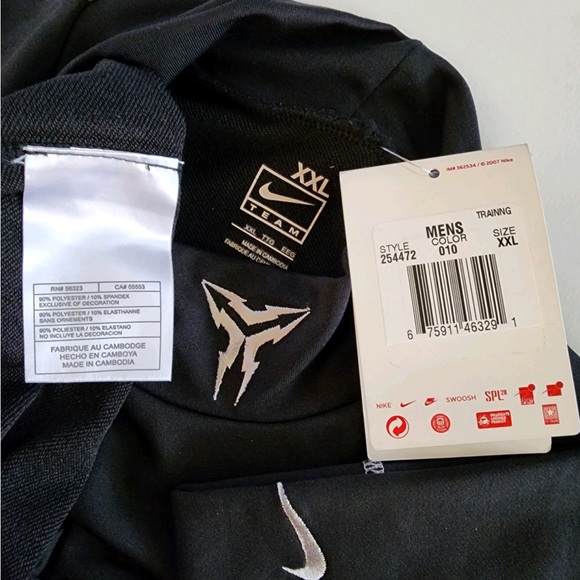 NIKE-PRO DRY-FIT Mens LS Stretch Active Top w/Terry Backing sz XXL - Picture 4 of 4